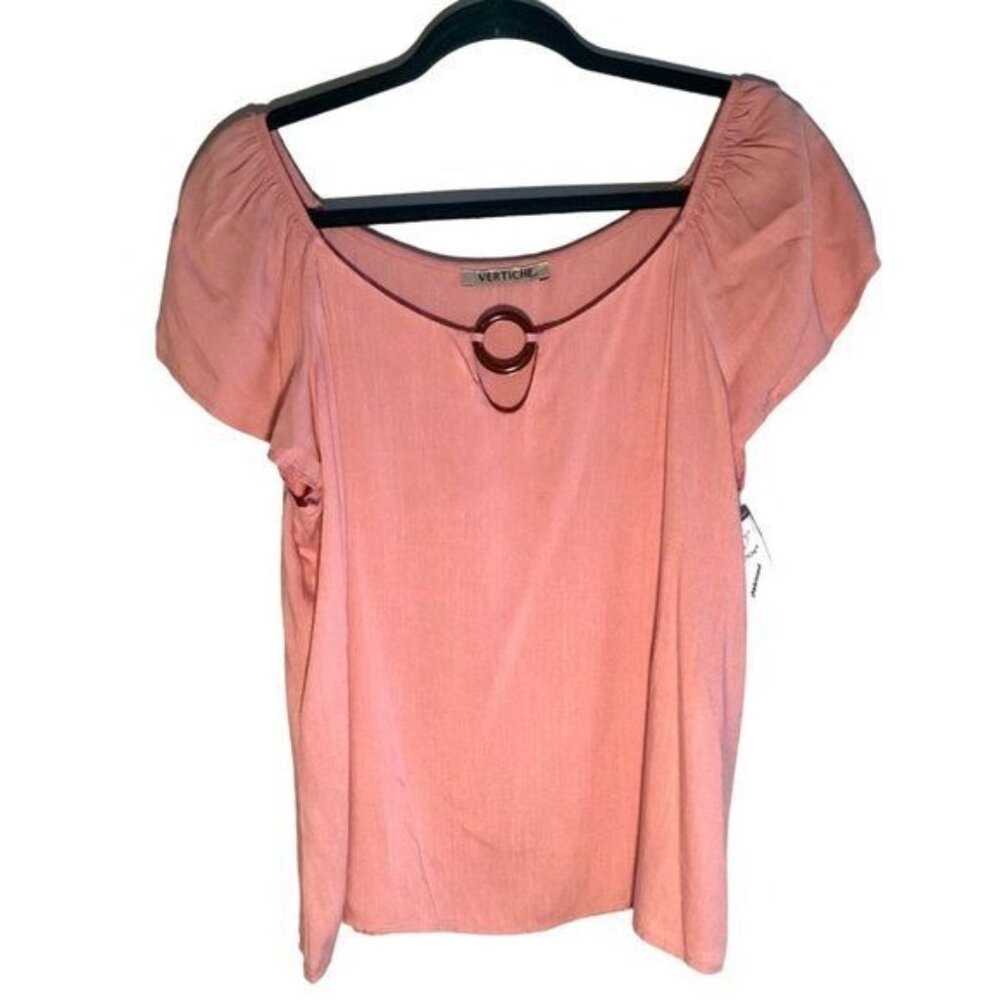 Pink Blouse With Ring Detail By Vertiche XL
